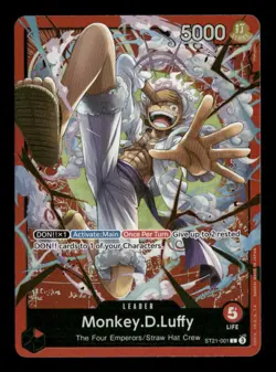 Monkey.D.Luffy 001 L Starter Deck EX: Gear 5 ST21-001 NM - Image 1