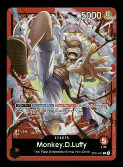 Monkey.D.Luffy 001 L Starter Deck EX: Gear 5 ST21-001 NM - Image 1