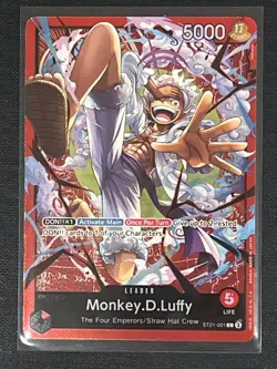 Monkey.D.Luffy ST21-001 L Starter Deck EX: Gear 5 One Piece TCG NM - Image 1