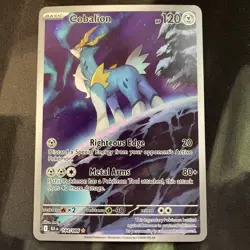 Cobalion Illustration Rare Black Bolt 144/086 English Pokemon Card Full Art - Image 1