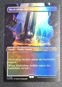 Meticulous Archive (Borderless) Murders at Karlov Manor Foil MTG Magic Land Card - Image 1