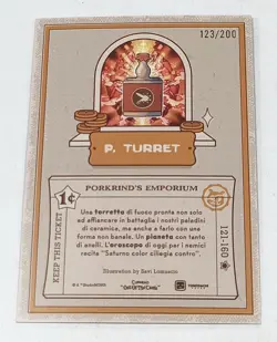 Cuphead Out Of The Cards P. Turret 121/160 Confetti Holo 123/200 - Image 2
