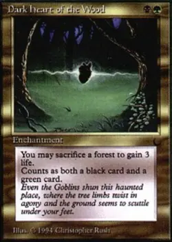 1x Light Play, English Regular Dark Heart of the Wood The Dark magicmtg - Image 1