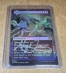 Necropotence Wilds of Eldraine Foil Signed Artist Proof MTG RARE - Image 1
