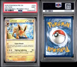 2025 POKEMON PRE EN-PRISMATIC EVOLUTIONS MASTER BALL REVERSE HOLO JOLTEON PSA 9 - Image 3