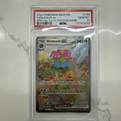 2023 POKEMON MEW EN-151 SPECIAL ILLUSTRATION RARE #198 VENUSAUR EX PSA 10 - Image 1