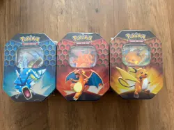 Pokemon Hidden Fates GX Tins - Charizard, Gyarados, Raichu - Set Of 3 BRAND NEW - Image 1