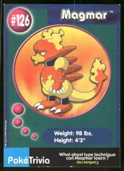 Pokemon Tcg Magmar #126 Pokemon Burger King MP - Image 1