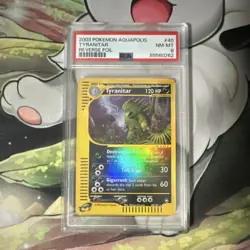 Pokemon PSA 8 Tyranitar 040/147 Aquapolis Reverse Holo Rare 2003 - Image 1