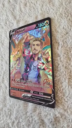 ART CARD ~ TCG Pokemon x Music Jose J Balvin V Charizard Illustration TEXTURED - Image 5
