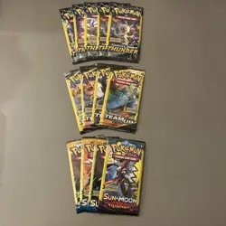 Pokemon TCG: Sun and Moon Team Up 3 Card Mini Booster X 4 Lost Thunder X5 New - Image 1