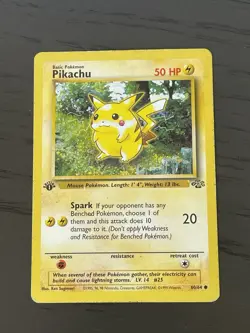 Pokemon Pikachu TCG 1st Edition Jungle Card 60/64 WOTC Vintage - Image 1
