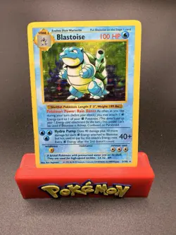 Blastoise Base Set 002/102 Shadowless Unlimited Edition Holo Card MP - Image 1