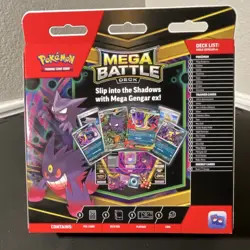 Pokemon Mega Battle Deck Mega Gengar ex 60 Cards Foil Playmat Coin English - Image 3
