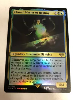 MTG FOIL Elrond, Master of Healing - The Lord of the Rings Card # 200 - Image 1