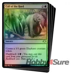 Foil Call Of The Herd X4 M/NM Magic: The Gathering MTG Dominaria Remastered - Image 1