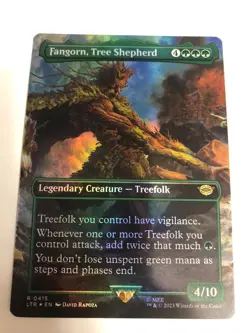 MTG Lord of the Rings *FOIL* BORDERLESS R Fangorn, Tree Shepherd #0415 - Image 1