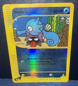 Pokemon TCG Horsea 84/147 Aquapolis Reverse Holo Rare #84 E-Reader Series LP - Image 2