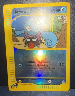 Pokemon TCG Horsea 84/147 Aquapolis Reverse Holo Rare #84 E-Reader Series LP - Image 3