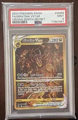 PSA 9 Pokemon TCG 2023 SWSH Crown Zenith #GG69 Fa/Giratina Vstar MINT - Image 1