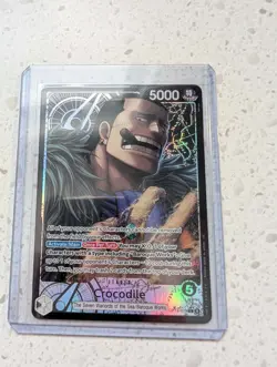 Crocodile OP14-079 Leader Alt Art - The Azure Sea's Seven - One Piece - Image 1