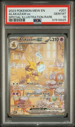 Alakazam ex - 201/165 - Special Illustration Rare - 151 - Pokemon Card - PSA 10 - Image 1