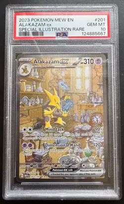 Alakazam Ex Special Illustration Rare Pokemon Mew En-151 201/165 PSA 10 - Image 1