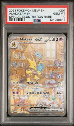 Alakazam ex #201/165 Pokemon 151 Special Illustration Rare - PSA 10 Gem Mint - Image 1