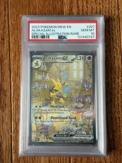 Alakazam Ex Pokemon 151 201/165 PSA 10 Gem Mint Special Illustration Rare SIR - Image 1