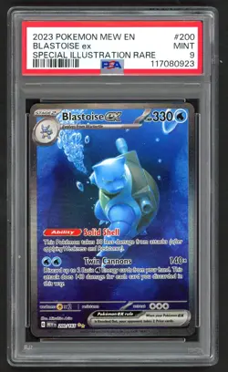 Pokemon Cards - PSA 9 Blastoise EX 200/165 - 151 SIR - MINT - PSA9 - Image 1