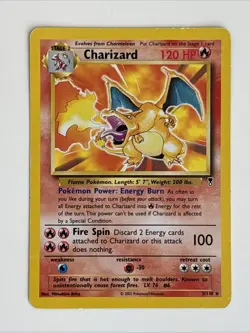 Pokemon TCG Charizard 3/110 Legendary Collection Non-Holo Rare Card 2002 MP - Image 1