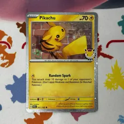Pikachu 051/162 2026 Pokemon Day - 30th Anniversary Stamped Promo Card (NM) - Image 1