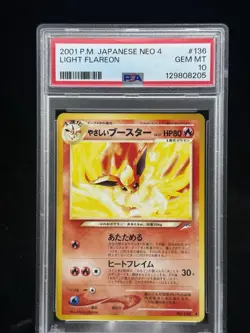 Light Flareon #136 Japanese Neo Destiny 2001 Pokemon PSA 10 🔥 - Image 1