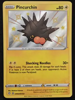 Pincurchin SV043/SV122 Shining Fates Shiny Vault Holo Rare Pokemon TCG 2021 NM - Image 1