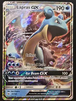 Lapras GX 35/149 Sun & Moon Base Ultra Rare Holo Pokemon Trading CG 2017 NM - Image 1
