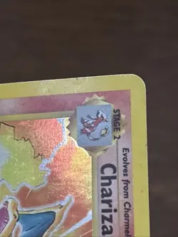 Pokemon TCG Charizard 004/102 Base Set Holo Rare HP Creased - Image 3