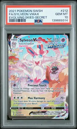2021 POKEMON SWORD & SHIELD EVOLVING SKIES SECRET FULL ART/SYLVEON VMAX PSA 10 - Image 1