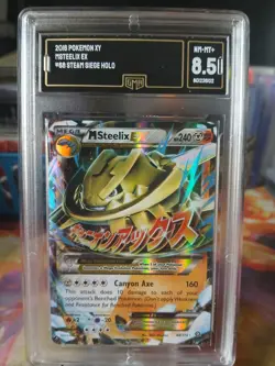 M Steelix EX 68/114 Pokemon XY Steam Siege Ultra Rare GMA 8.5 NM-MT+ - Image 1