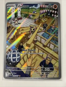 Pokemon TCG Timburr 183/167 Illustration Rare Holo Twilight Masquerade Card - Image 1