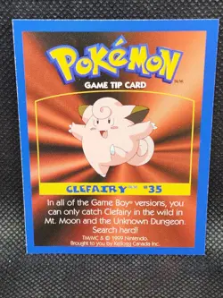 Pokemon Clefairy #35 Game Tip Card Kellogg Canada Played Condition - Image 1