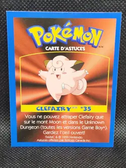 Pokemon Clefairy #35 Game Tip Card Kellogg Canada Played Condition - Image 2