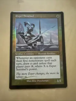 MTG English Esper Sentinel (Retro Frame) NM Foil Modern Horizons 2 Played - Image 2