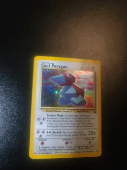 Cool Porygon 15/53 Wotc Black Star Promo Holo Pokemon SWIRL UNDER MOUTH! - Image 2