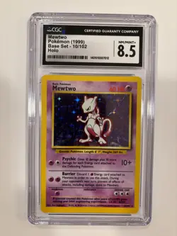 Mewtwo Base Set Holo CGC 8.5 Pokemon Base Set 10 WOTC TCG - Image 1