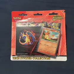 Not presale. On hand Pokemon Ascended Heroes Tech Sticker 3 Pack Charmander - Image 1