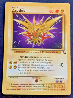 Pokemon TCG Zapdos 30/62 fossil unlimited HP wotc - Image 1