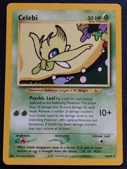 Pokemon TCG Celebi 16/64 Neo Revelation Unlimited LP WOTC - Image 1