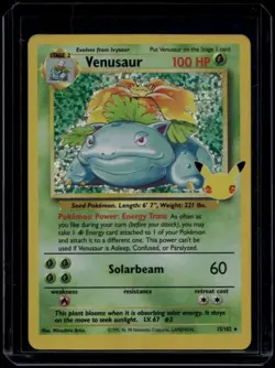 Pokemon TCG Venusaur 15/102 Celebrations Classic Collection NM - Image 1
