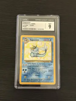 Vaporeon 1999 Jungle 12/64 Holo Pokemon Card CGC 9 MINT - Image 1