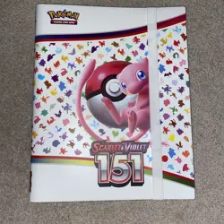 Scarlet Violet 151 Binder For Pokemon Cards TCG Nintendo Empty Folder Mew Design - Image 1